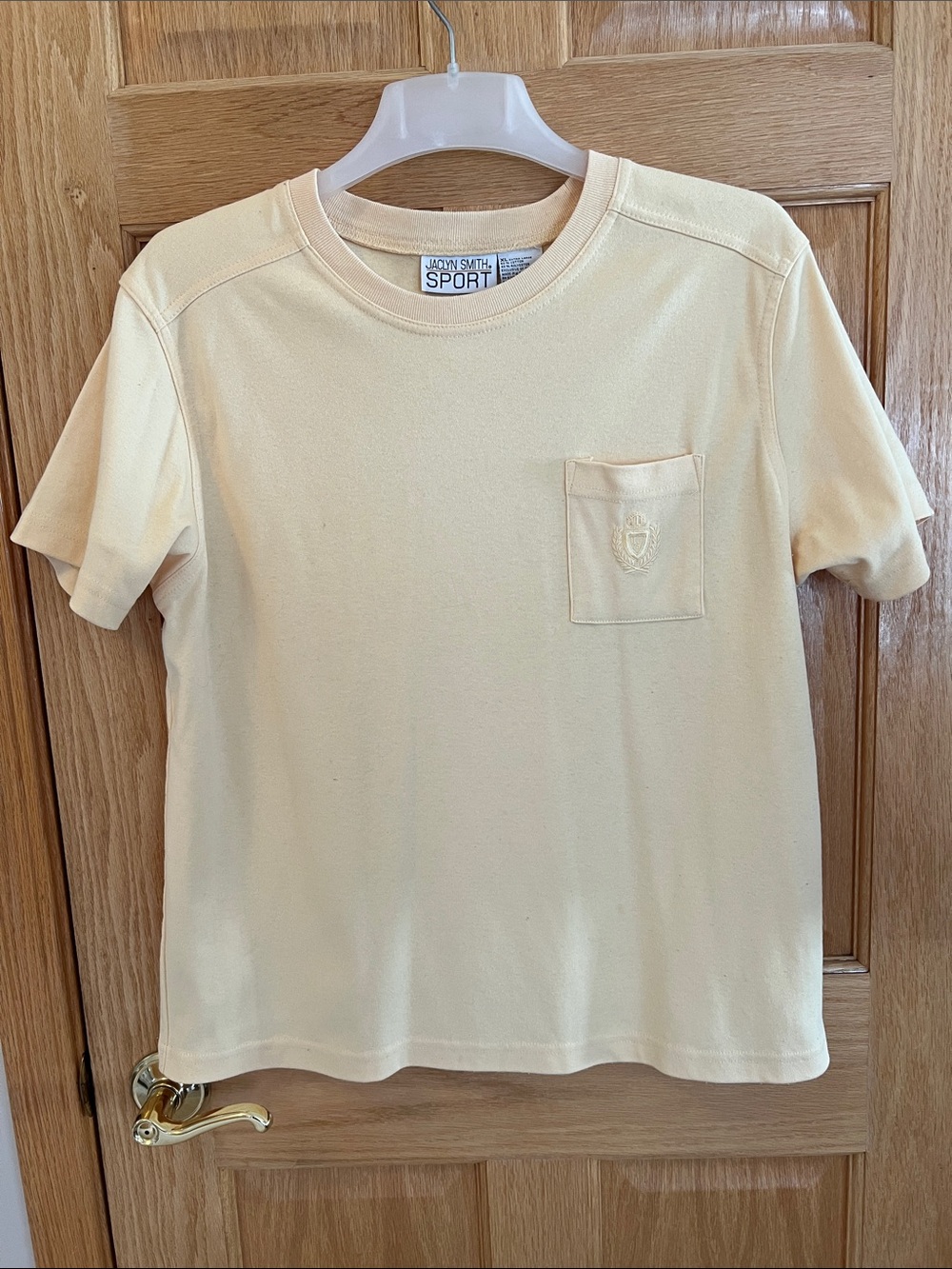 Jaclyn Smith Yellow Short Sleeve Pocket Tee